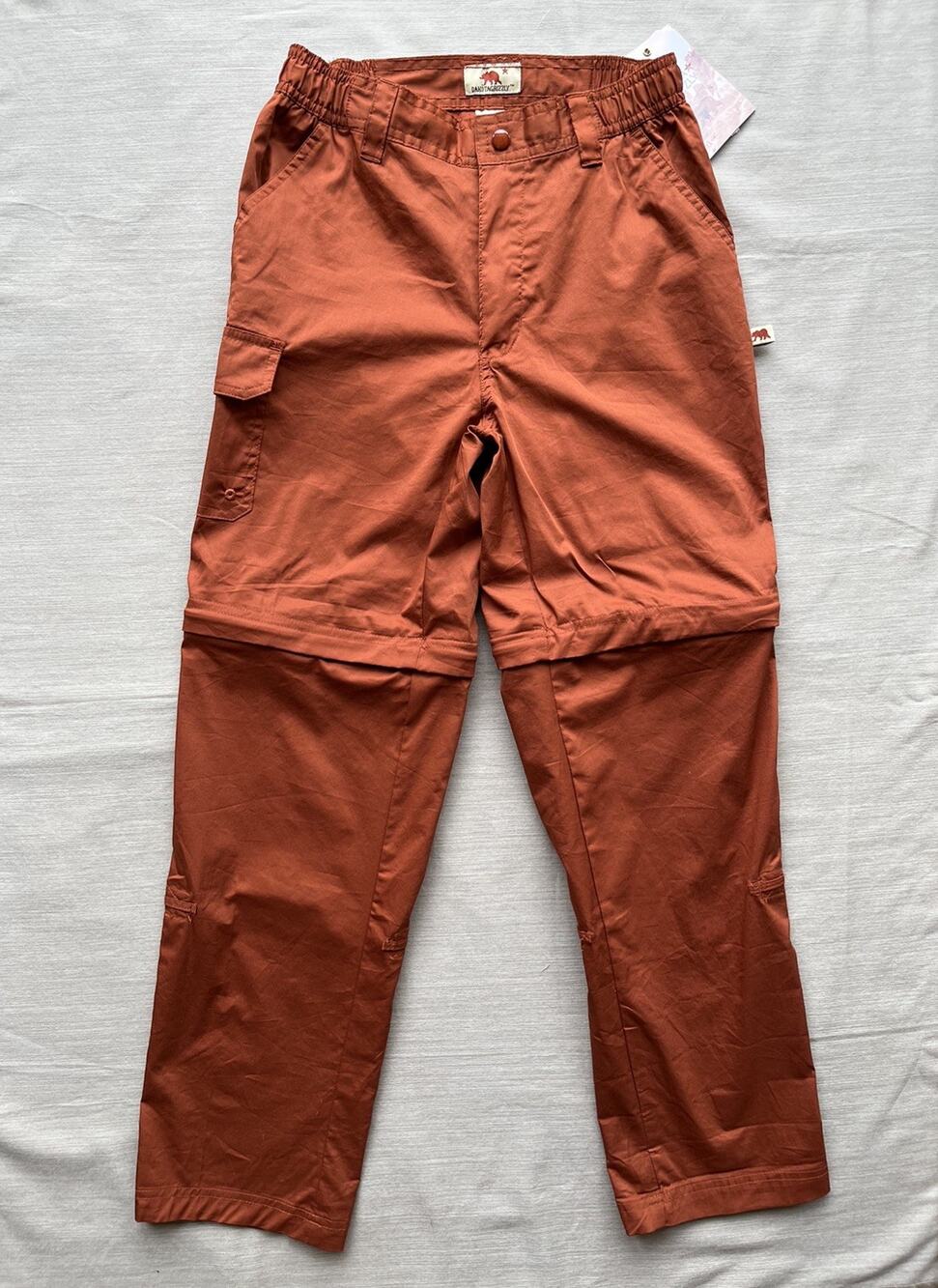 Dakota Grizzly Youth XL 14 Convertible Zip-Off Cargo Hiking Pants Red Clay NWT